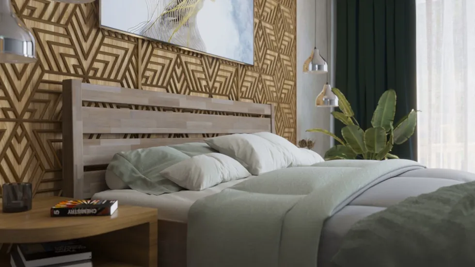 Łóżko z litego drewna Tapa, 80x200 cm, Buk, BO 105, Bez modyfikacji
