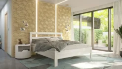 Łóżko z litego drewna Telde, 80x200 cm, Buk, BO 102, Bez modyfikacji