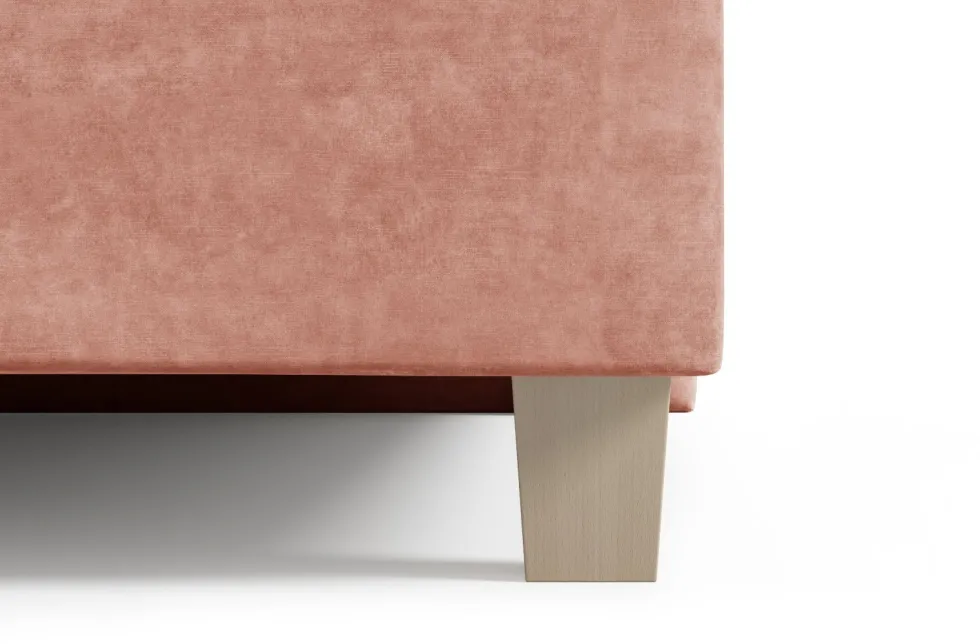 Luksusowe tapicerowane łóżko typu boxspring Grand, Peach Blossom, 200x200 cm