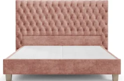 Luksusowe tapicerowane łóżko typu boxspring Grand, Peach Blossom, 200x200 cm