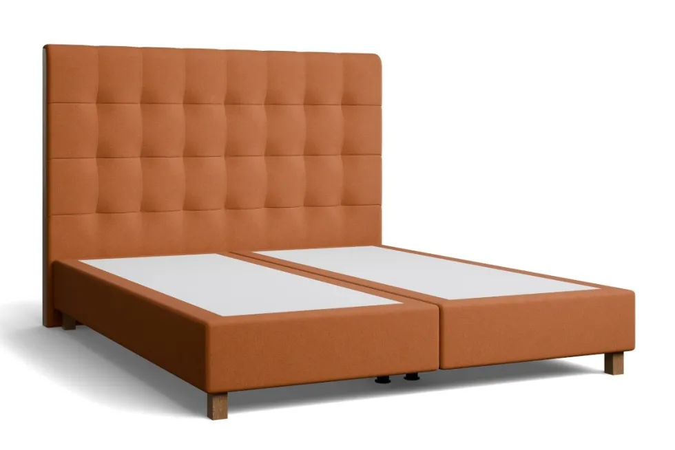 Luksusowe tapicerowane łóżko typu boxspring Cristal, Prizma Oregon, 160x200 cm