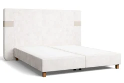 Luksusowe tapicerowane łóżko typu boxspring Palladium, Natural, 160x200 cm