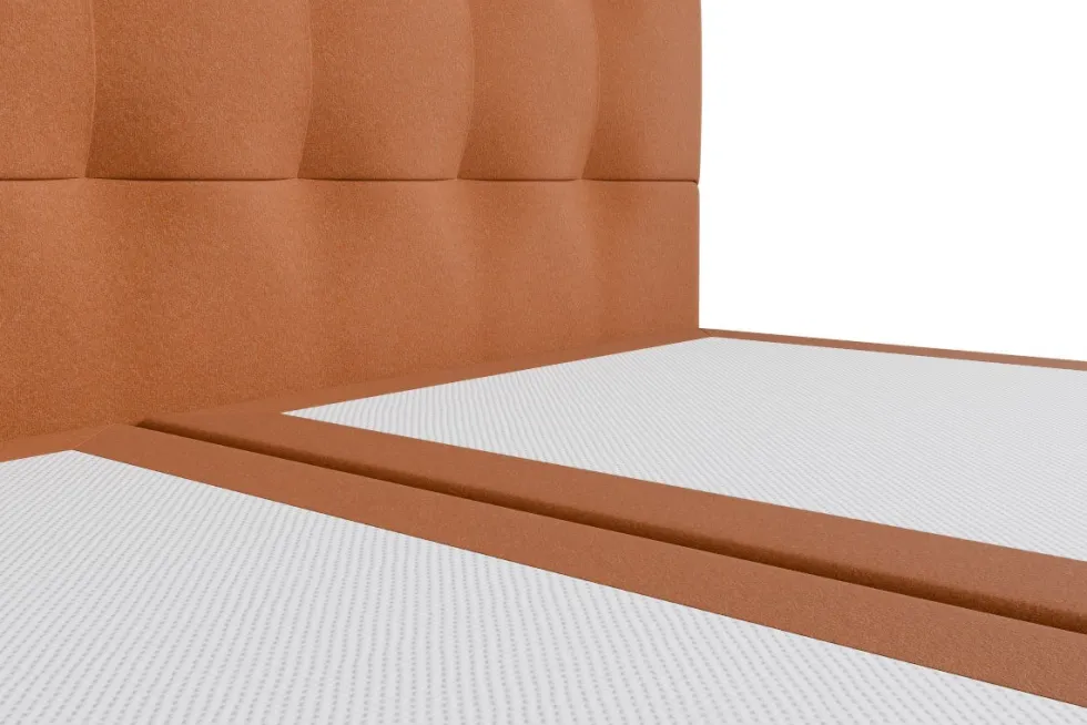 Luksusowe tapicerowane łóżko typu boxspring Cristal, Prizma Oregon, 180x200 cm