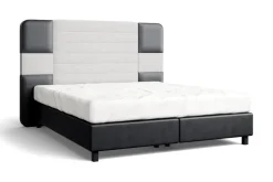 Luksusowe tapicerowane łóżko typu boxspring Majestic, Charcoal Light Grey, 180x200 cm