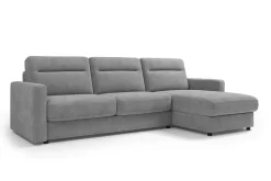 Narożna rozkładana sofa Lugano, szerokość 280 cm, prawy narożnik, Cloud 87