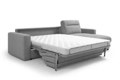 Narożna rozkładana sofa Lugano, szerokość 300 cm, prawy narożnik, Cloud 87