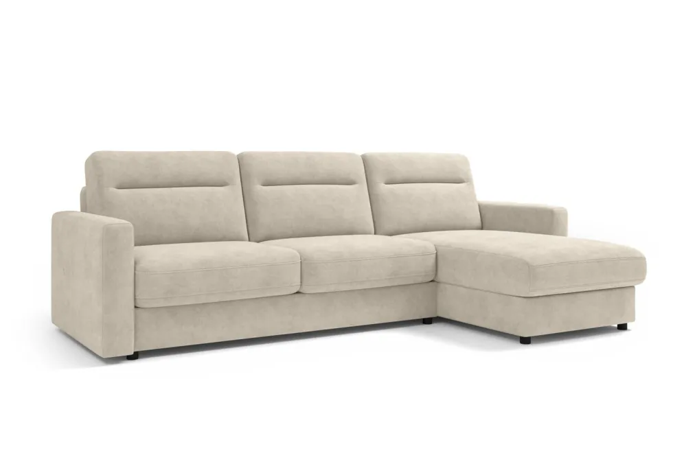 Narożna rozkładana sofa Lugano, szerokość 300 cm, prawy narożnik, Cloud 03
