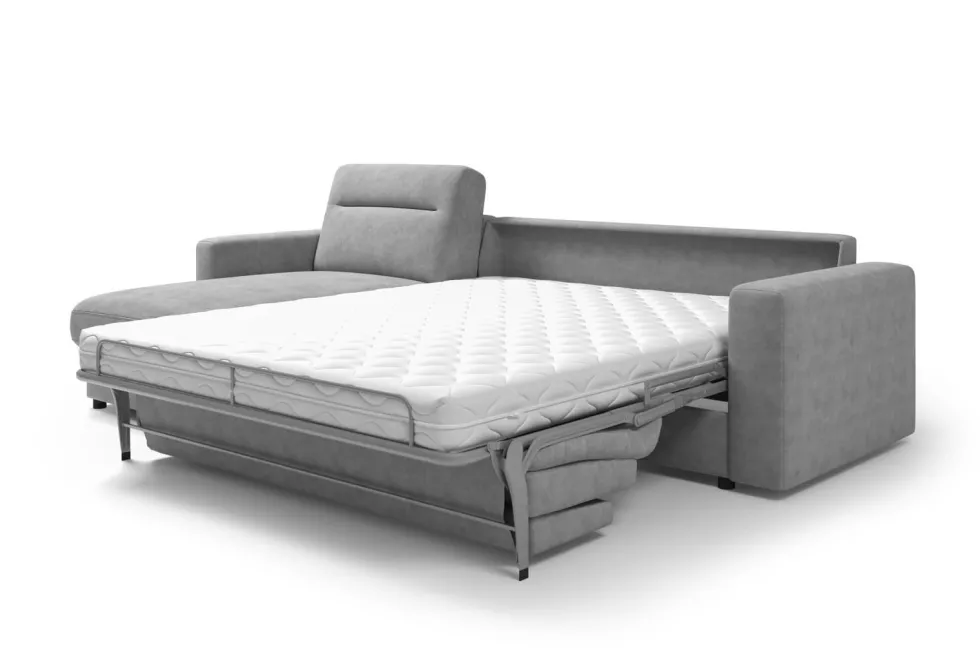 Narożna rozkładana sofa Lugano, szerokość 300 cm, prawy narożnik, Cloud 32
