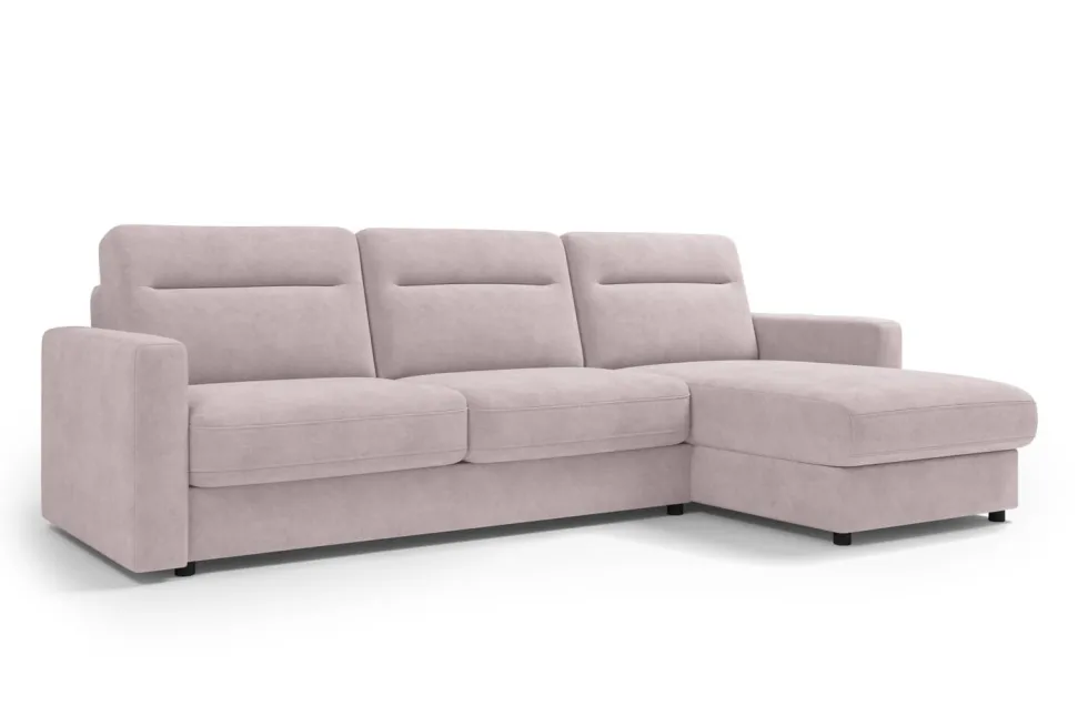 Narożna rozkładana sofa Lugano, szerokość 300 cm, prawy narożnik, Cloud 60