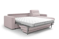 Narożna rozkładana sofa Lugano, szerokość 300 cm, prawy narożnik, Cloud 60
