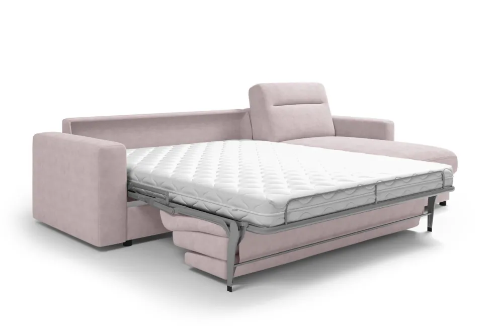 Narożna rozkładana sofa Lugano, szerokość 300 cm, prawy narożnik, Cloud 60