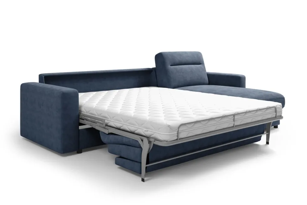 Narożna rozkładana sofa Lugano, szerokość 300 cm, prawy narożnik, Cloud 74