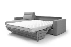 Narożna rozkładana sofa Lugano, szerokość 300 cm, lewy narożnik, Cloud 87