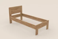 Pojedyncze łóżko z litego drewna Amien, buk, wersja BO101, 90x200 cm