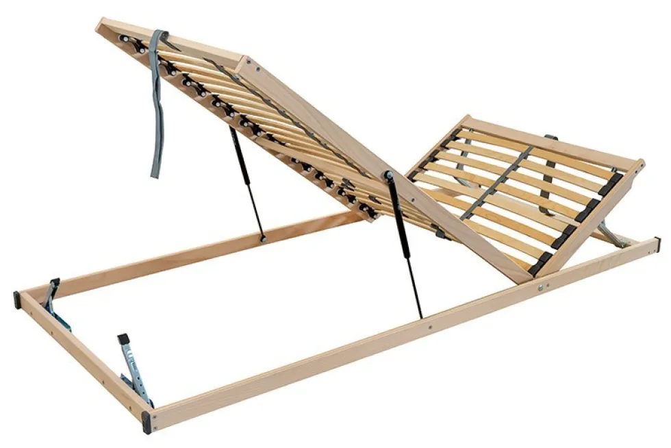 Stelaż do łóżka, z możliwością ręcznej regulacji i podnoszoną częścią znajdującą się pod nogami Base HN P, 80x200 cm